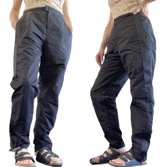 ALEXANDER Wang Utility Pants Metal Polyester Zipper Zip Ankles Track Black Retro - Picture 2 of 16